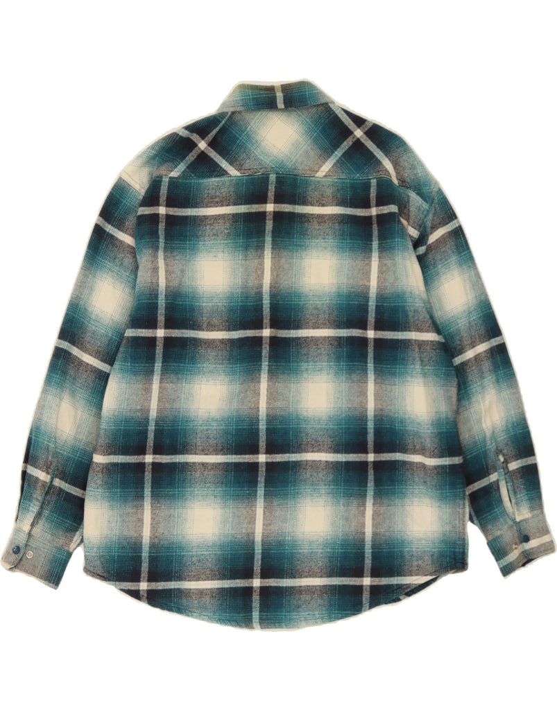 INVICTA Mens Flannel Shirt Medium Blue Check Cotton Vintage Invicta and Second-Hand Invicta from Messina Hembry 