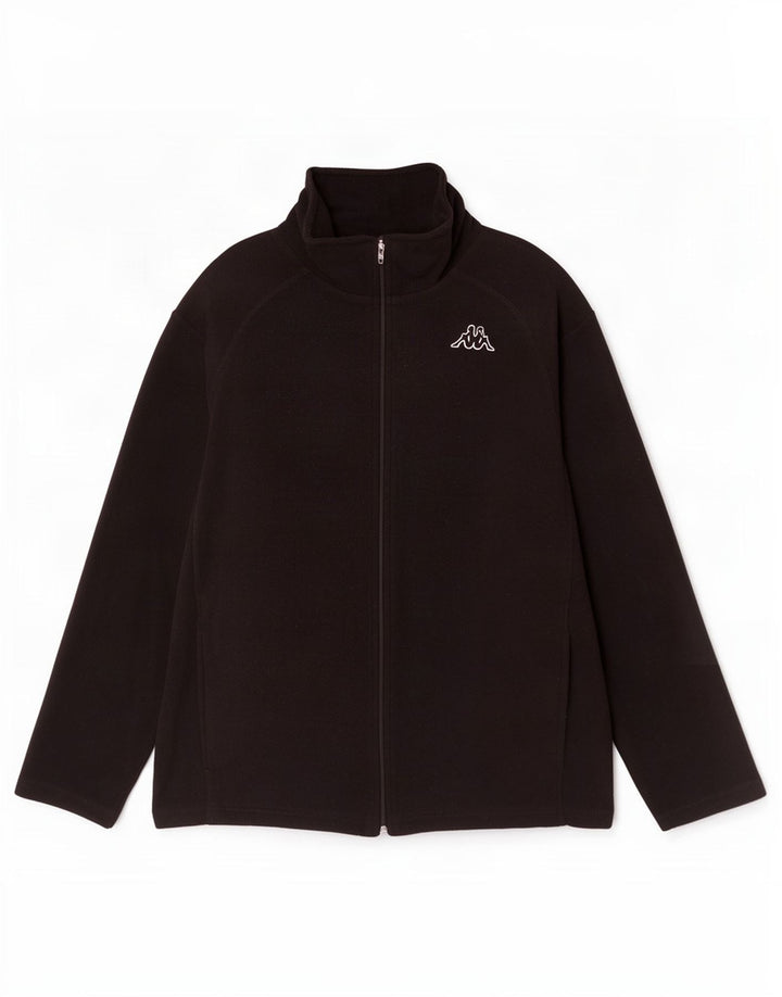 Kappa Mens Fleece Jacket UK 42 XL Black Polyester