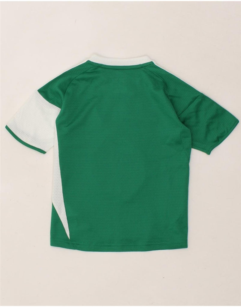 ADIDAS Boys Clima 365 Graphic T-Shirt Top 7-8 Years 3XS Green Colourblock Vintage Adidas and Second-Hand Adidas from Messina Hembry 