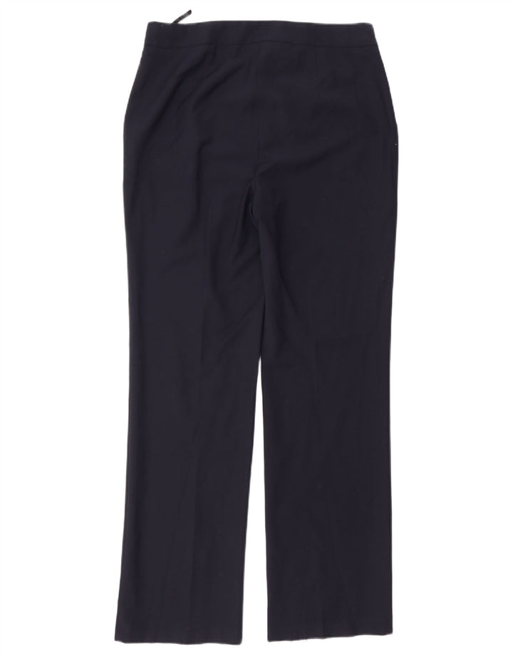 Marks & Spencer Womens Chino Trousers UK 12 Medium W32 L32 Navy Blue