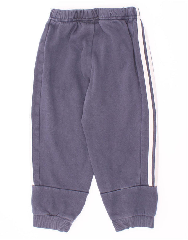 Adidas Boys Tracksuit Trousers Joggers 2-3 Years Navy Blue Cotton