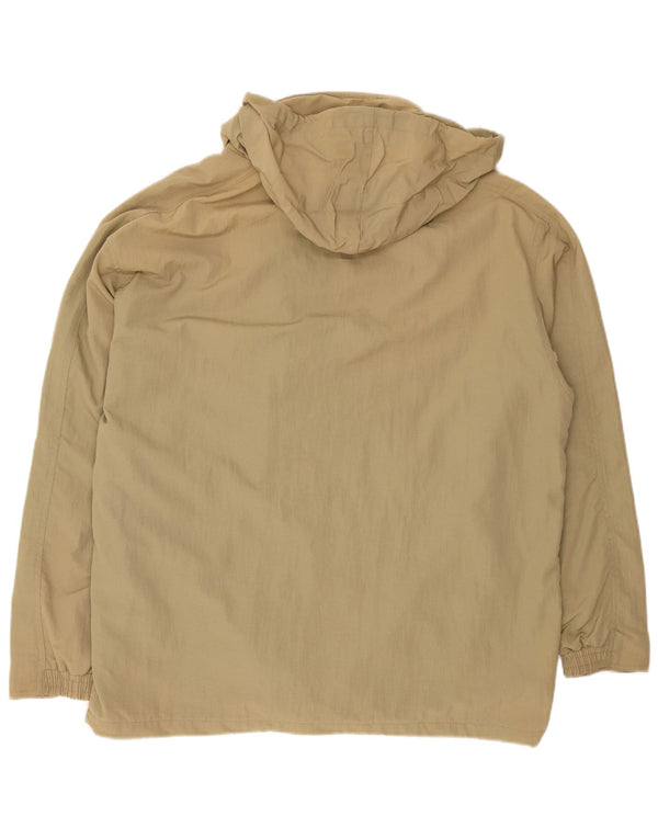 Diadora Mens Loose Fit Hooded Rain Jacket UK 40 Large Beige Polyamide