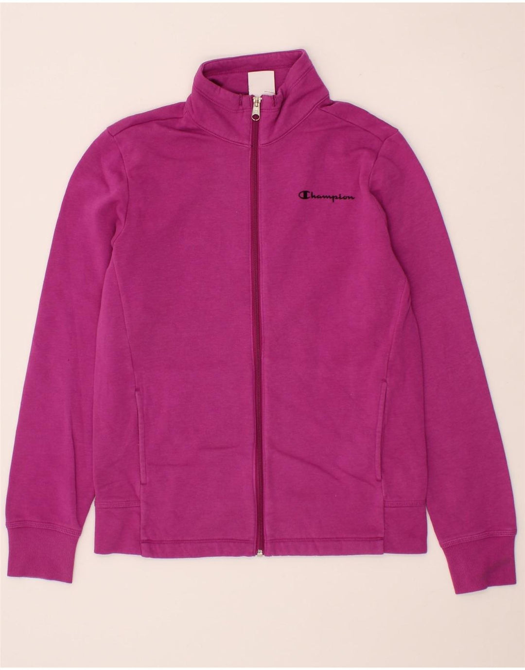 CHAMPION Womens Tracksuit Top Jacket UK 14 Medium Pink Cotton Vintage Champion and Second-Hand Champion from Messina Hembry 