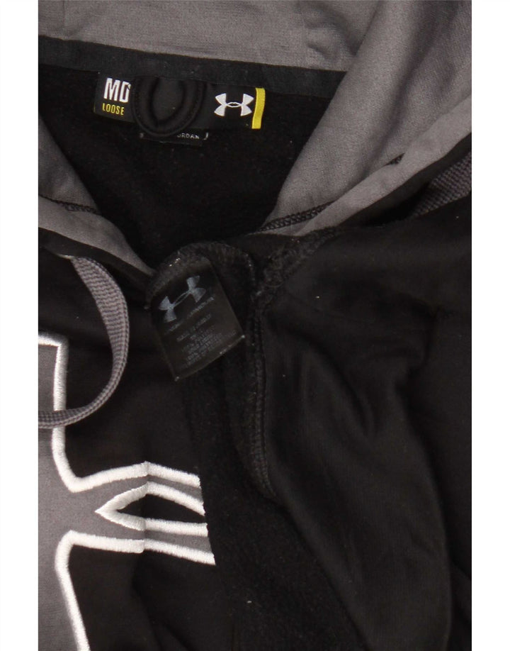 Under Armour Mens Graphic Hoodie Jumper Medium Black Polyester