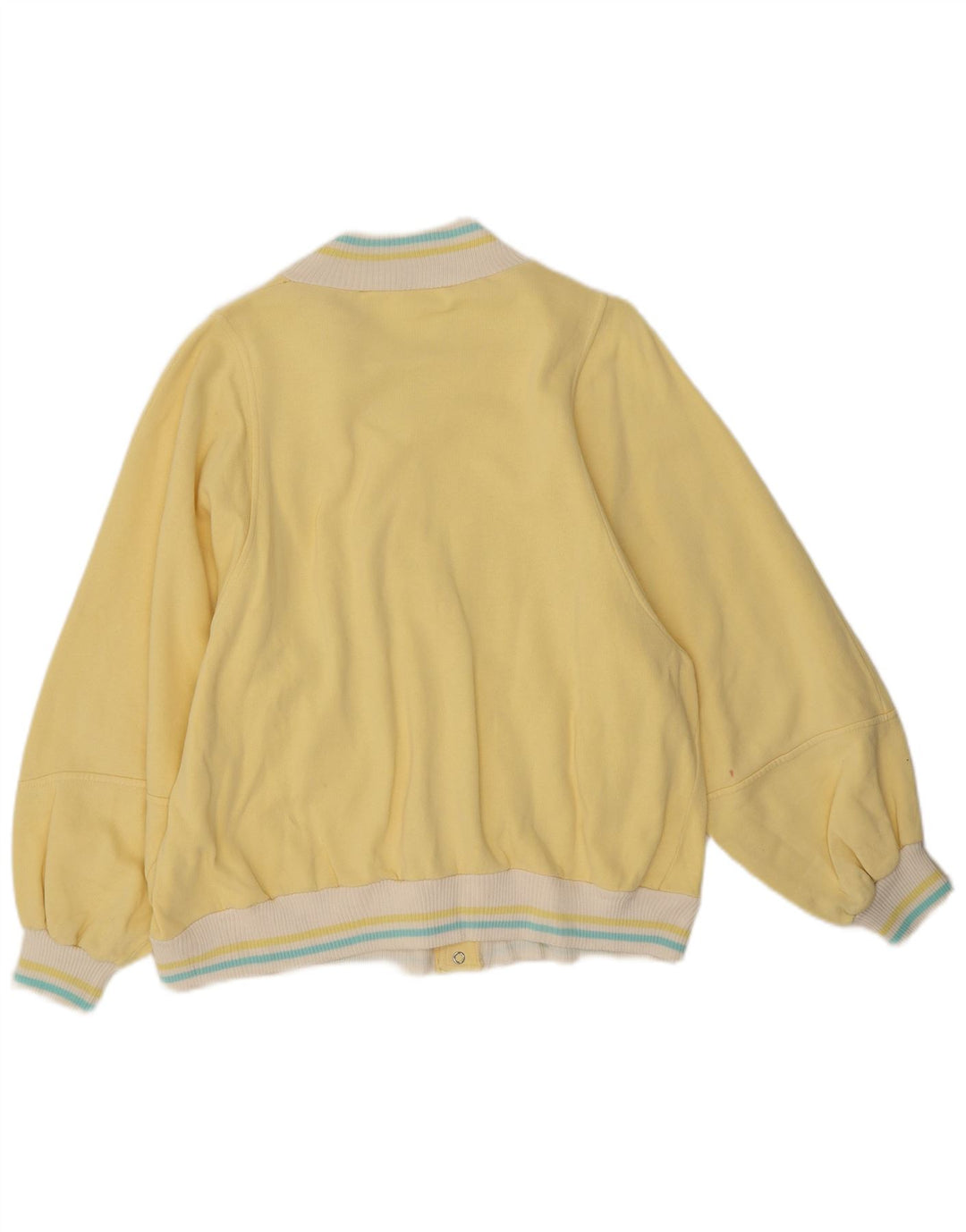 James Dillon Mens Tracksuit Top Jacket Large Yellow Colourblock Cotton