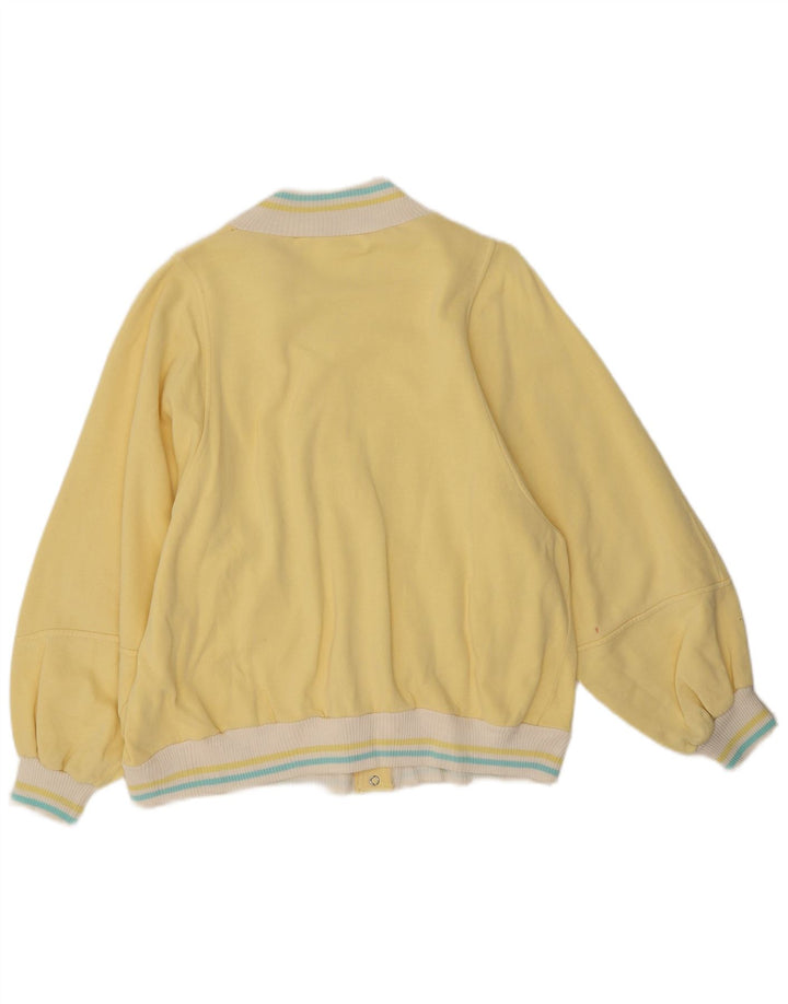 James Dillon Mens Tracksuit Top Jacket Large Yellow Colourblock Cotton