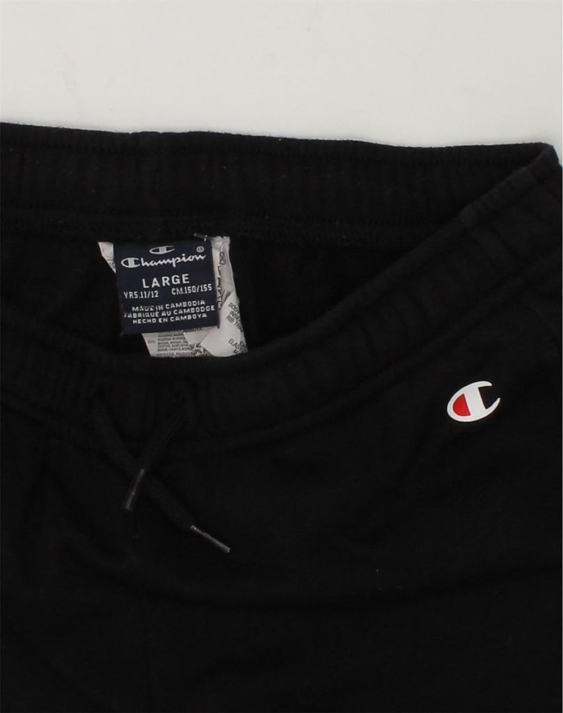 CHAMPION Boys Tracksuit Trousers Joggers 11-12 Years Large  Black Cotton | Vintage Champion | Thrift | Second-Hand Champion | Used Clothing | Messina Hembry 