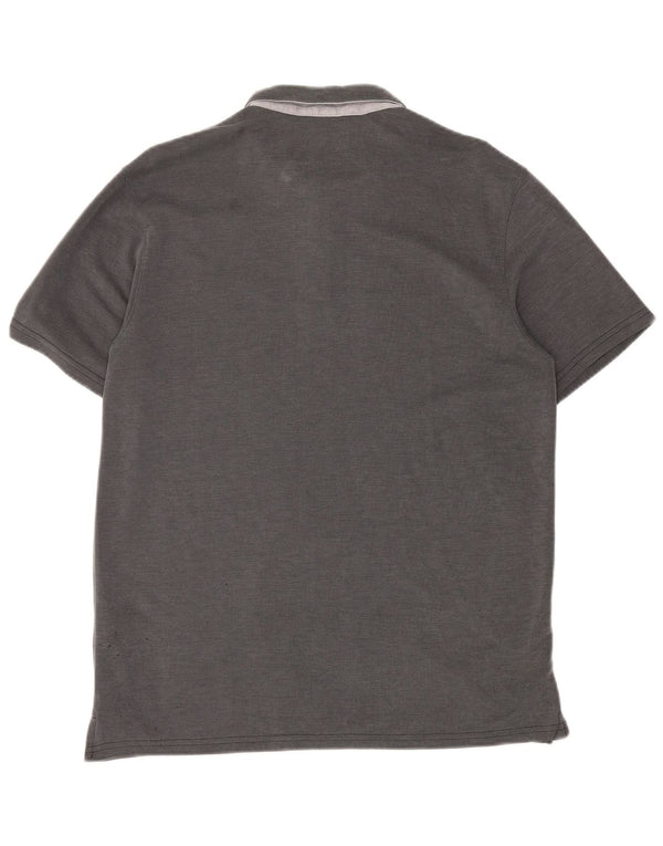 Columbia Mens Polo Shirt Large Grey Modal
