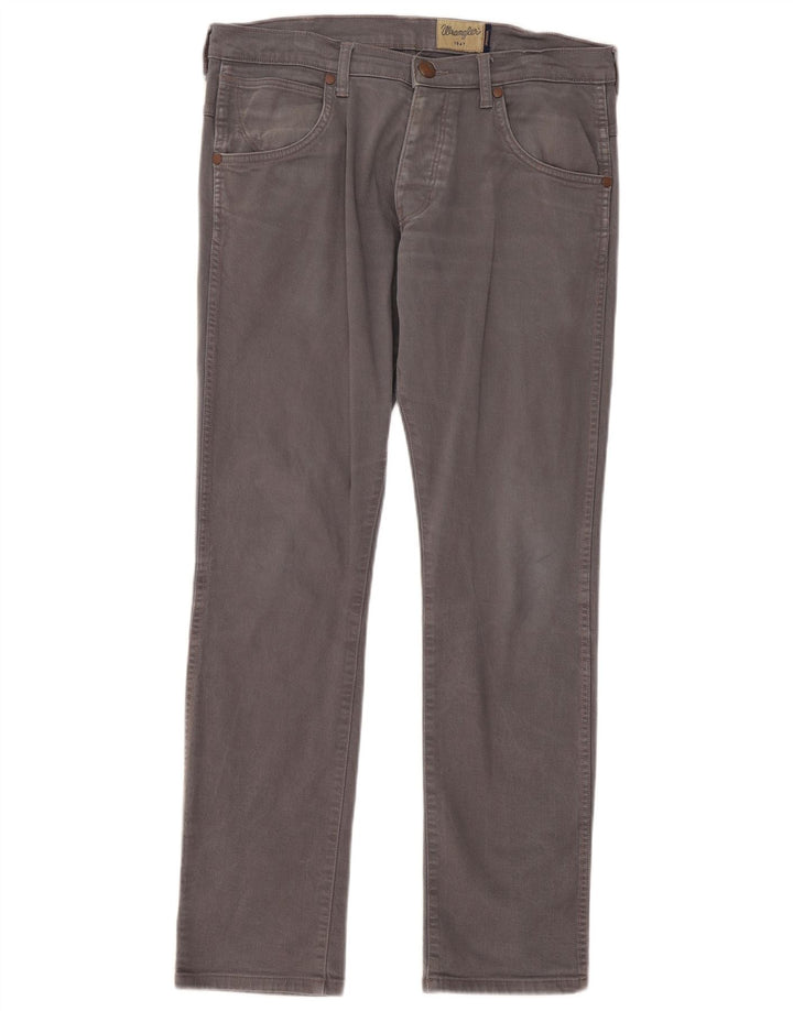 Wrangler Mens Spencer Slim Straight Jeans W32 L32 Grey Cotton