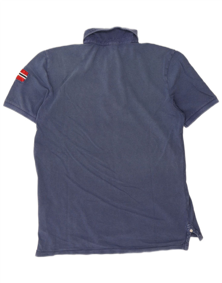 Napapijri Mens Polo Shirt Small Navy Blue Cotton