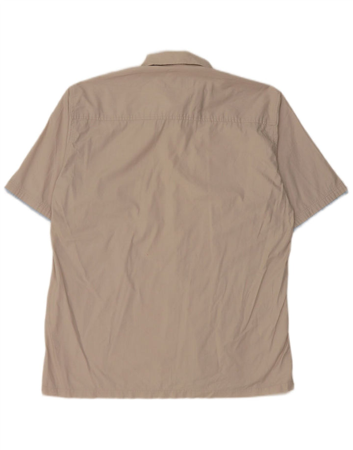 Pringle Mens Short Sleeve Shirt Size 15.5 Medium Grey Cotton