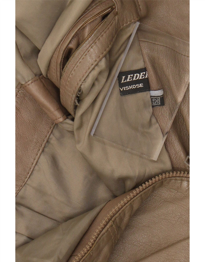 VINTAGE Mens Leather Jacket UK 38 Medium Brown Leather