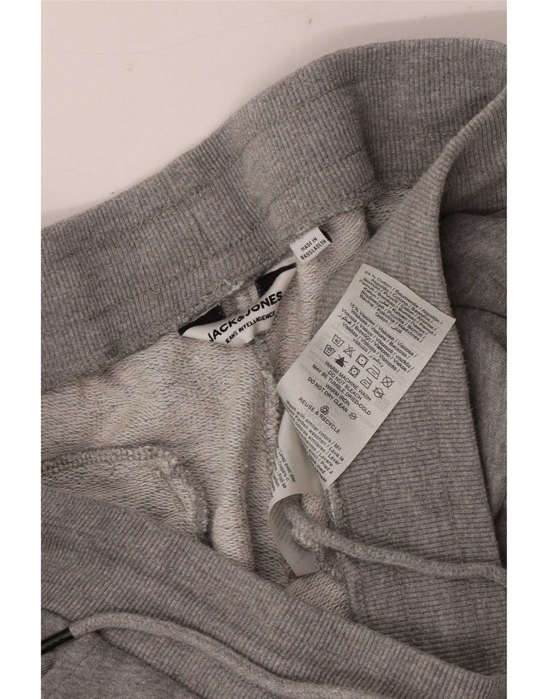 Jack & Jones Mens Tracksuit Trousers Joggers Medium Grey Flecked Cotton