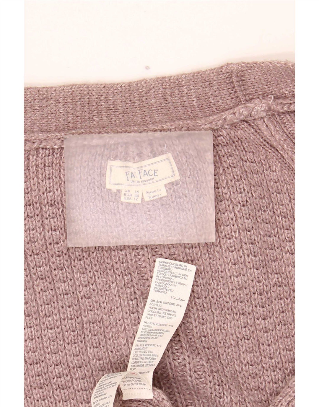 Fat Face Womens Oversized Open Cardigan Sweater UK 16 Large Brown Viscose