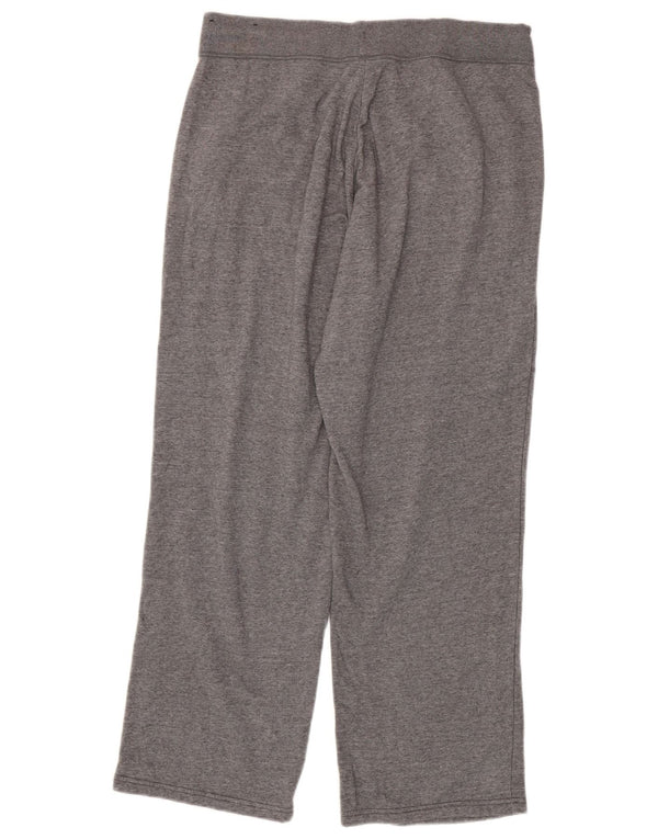 Nike Womens Tracksuit Trousers UK 16 Large  Grey Flecked Cotton
