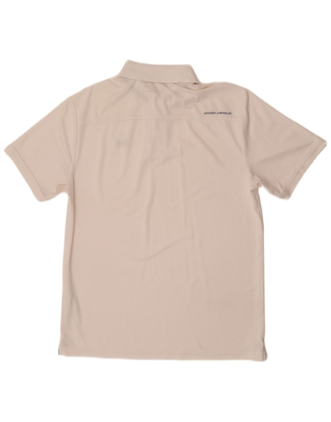 Under Armour Mens Heat Gear Polo Shirt Large White Polyester