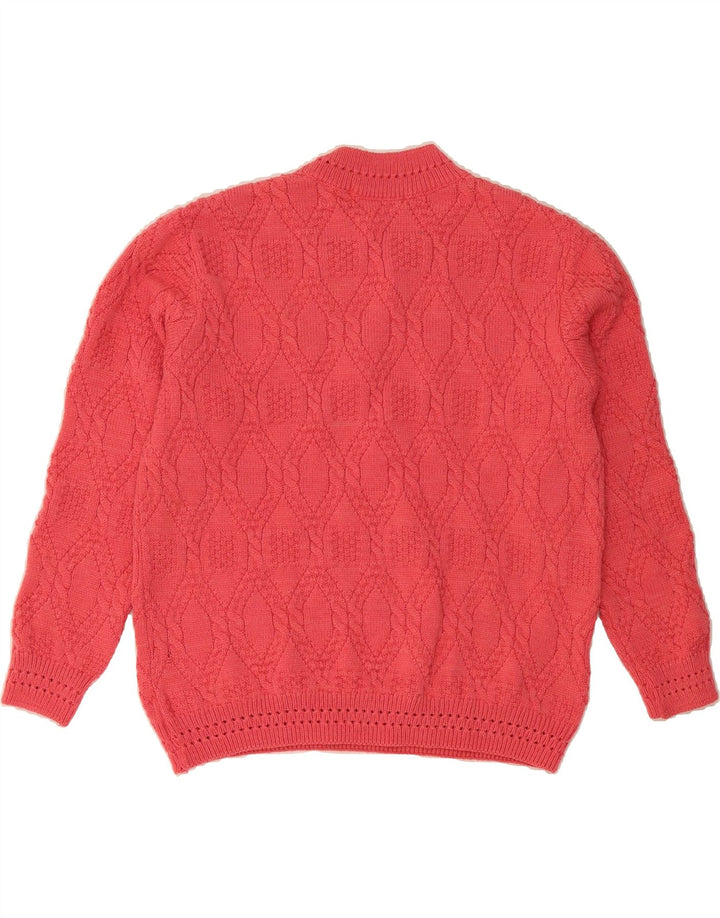 VINTAGE Womens Crew Neck Jumper Sweater US 22/24 3XL Pink Polyester Vintage Vintage and Second-Hand Vintage from Messina Hembry 