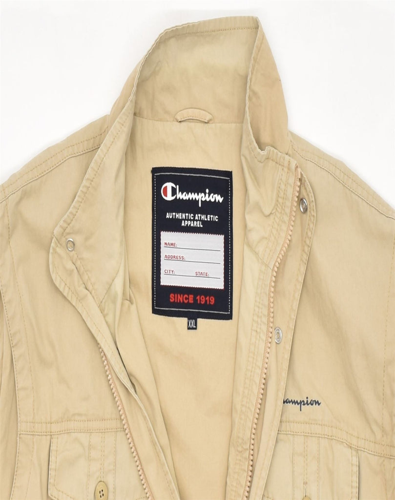 CHAMPION Mens Utility Gilet UK 44 2XL Beige Cotton | Vintage | Thrift | Second-Hand | Used Clothing | Messina Hembry 