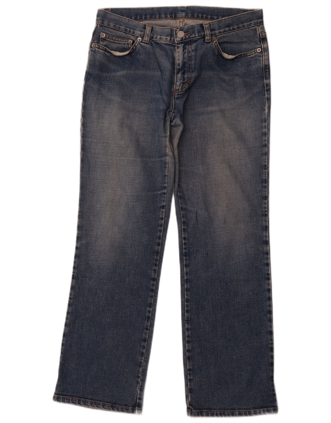 BENETTON Womens Straight Jeans IT 44 Medium W30 L28 Blue Cotton