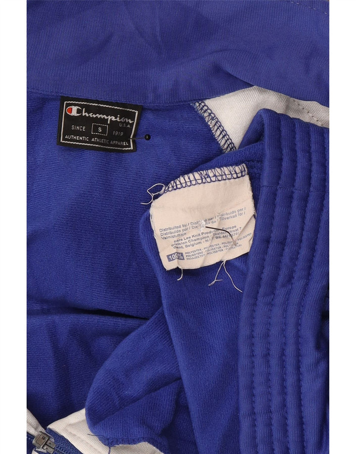 Champion Mens Loose Fit Graphic Tracksuit Top Jacket Small Blue Colourblock