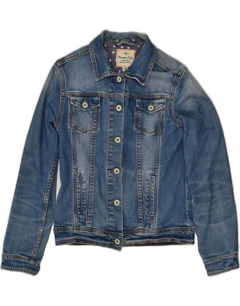 MASSIMO DUTTI Girls Denim Jacket 13-14 Years Blue Cotton | Vintage Massimo Dutti | Thrift | Second-Hand Massimo Dutti | Used Clothing | Messina Hembry 