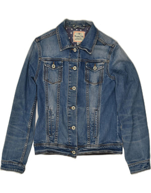 MASSIMO DUTTI Girls Denim Jacket 13-14 Years Blue Cotton
