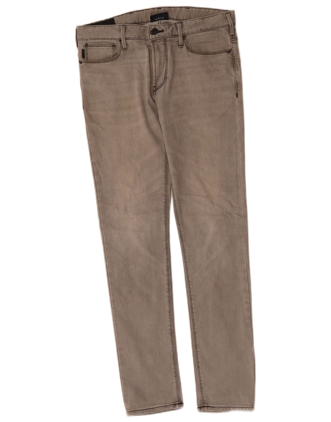 Armani Mens Skinny Jeans W30 L32 Grey Cotton