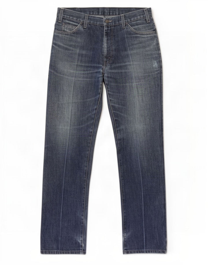 Levi's Mens Distressed Straight Jeans W33 L34 Blue Cotton