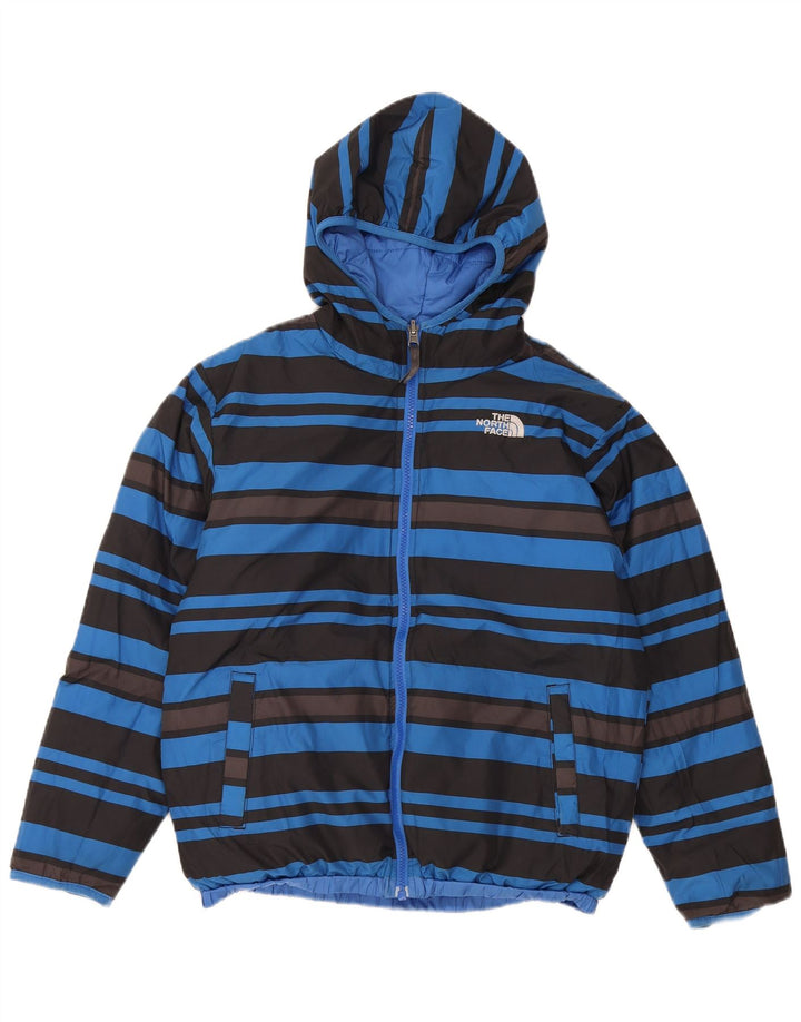 The North Face Boys Hooded Reversible Padded Jacket 12-13 Years Large Blue
