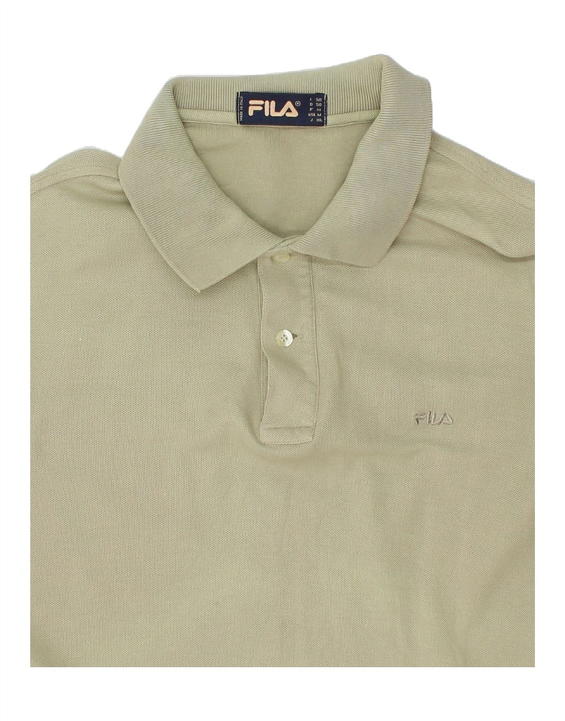 FILA Mens Polo Shirt IT 50 Medium Green | Vintage Fila | Thrift | Second-Hand Fila | Used Clothing | Messina Hembry 