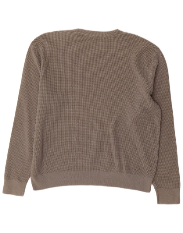 Cos Mens Crew Neck Jumper Sweater Large Grey Cotton