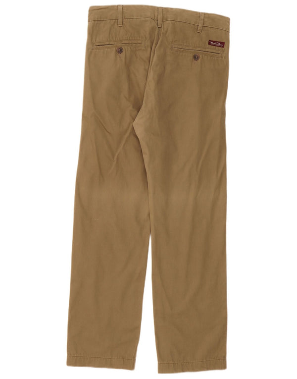 Marlboro Classics Mens Straight Chino Trousers W32 L31 Beige Cotton
