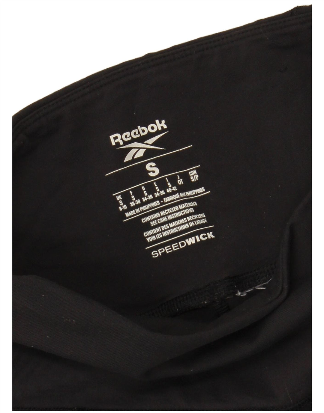 REEBOK Womens Leggings UK 8/10 Small Black