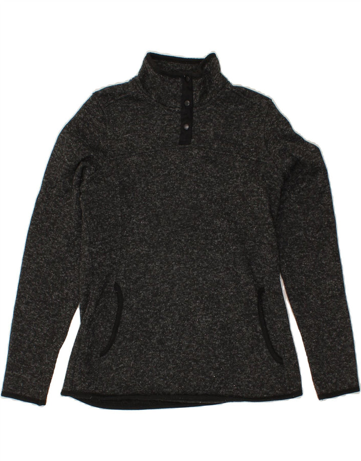 MOUNTAIN WAREHOUSE Womens Button Neck Sweatshirt Jumper UK 12 Medium Grey Vintage Mountain Warehouse and Second-Hand Mountain Warehouse from Messina Hembry 
