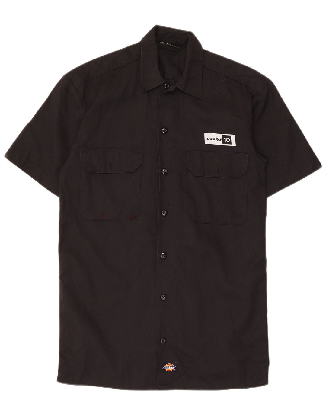 Dickies Mens Short Sleeve Shirt XS Black Polyester