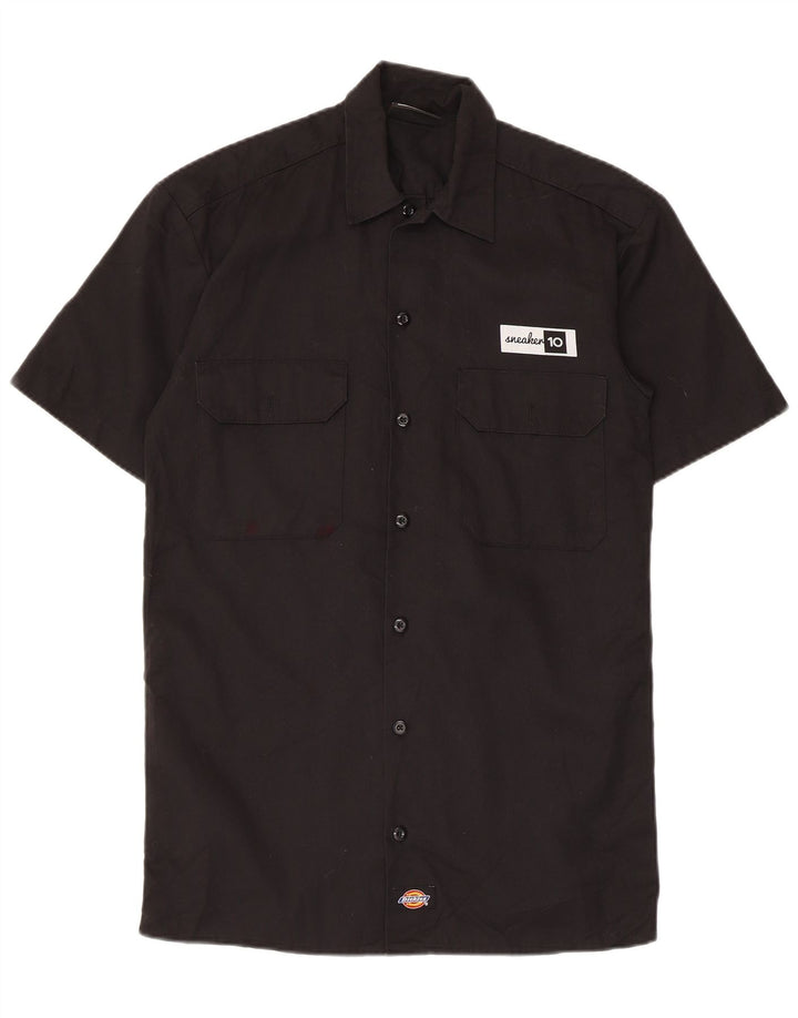 Dickies Mens Short Sleeve Shirt XS Black Polyester