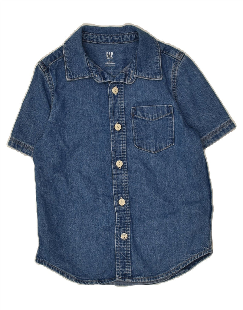 GAP Boys Short Sleeve Denim Shirt 4-5 Years Blue Cotton | Vintage Gap | Thrift | Second-Hand Gap | Used Clothing | Messina Hembry 