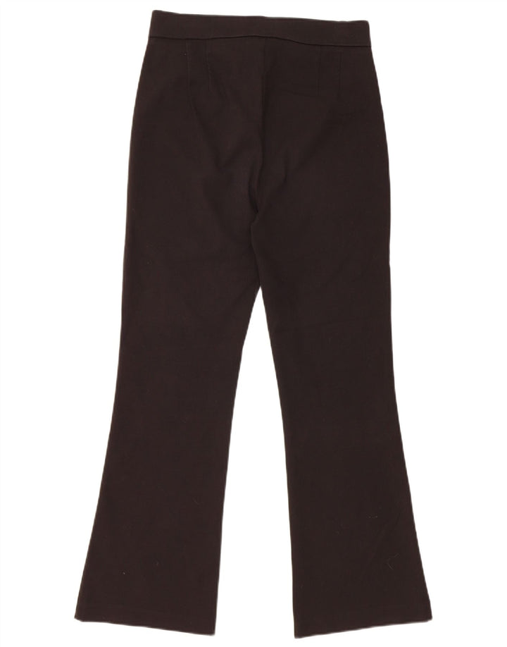 Zara Womens Bootcut Casual Trousers Small W26 L25 Black Cotton