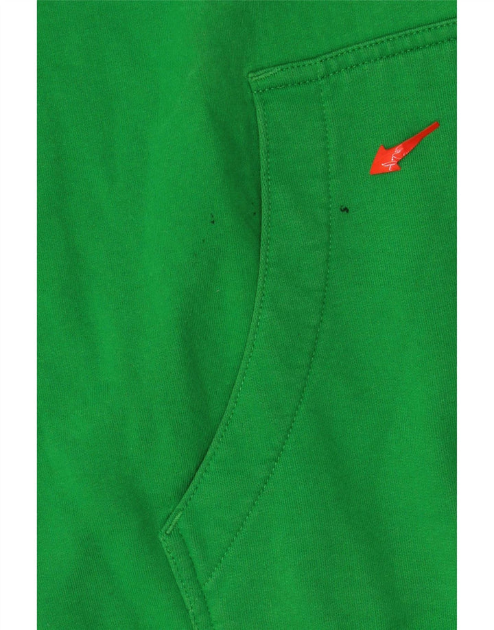 KAPPA Mens Graphic Hoodie Jumper Large Green Cotton
