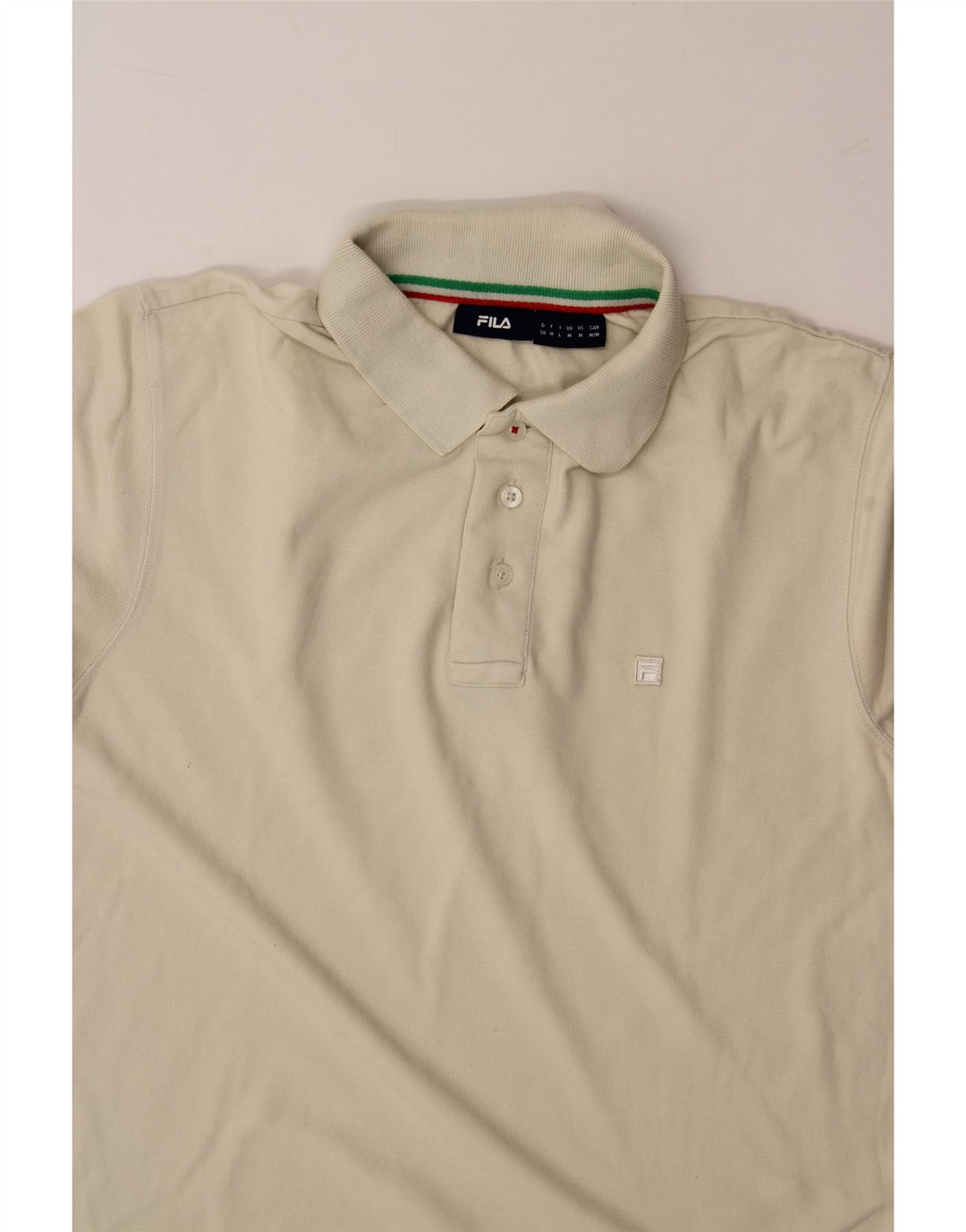 FILA Mens Polo Shirt Medium White Vintage Fila and Second-Hand Fila from Messina Hembry 