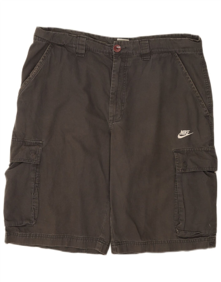 Nike Mens Cargo Shorts Large W36 Grey Cotton