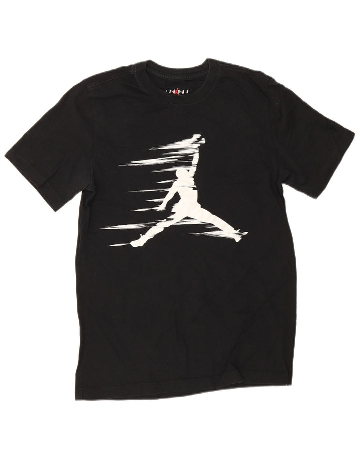 Jordan Mens Graphic T-Shirt Top Small Black Cotton