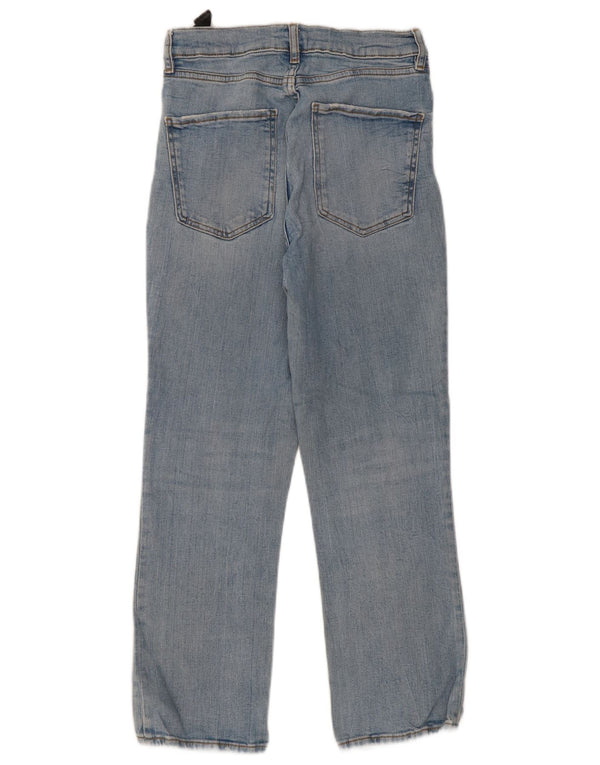 Zara Womens High Waist Straight Jeans EU 36 XS W26 L27 Blue Cotton