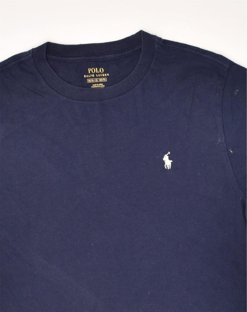 POLO RALPH LAUREN Boys T-Shirt Top 10-11 Years Medium Navy Blue Cotton | Vintage Polo Ralph Lauren | Thrift | Second-Hand Polo Ralph Lauren | Used Clothing | Messina Hembry 