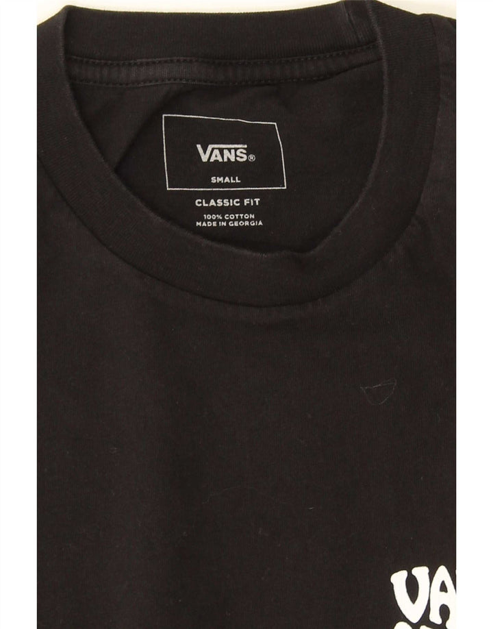 Vans Mens Classic Fit Graphic T-Shirt Top Small Black Cotton
