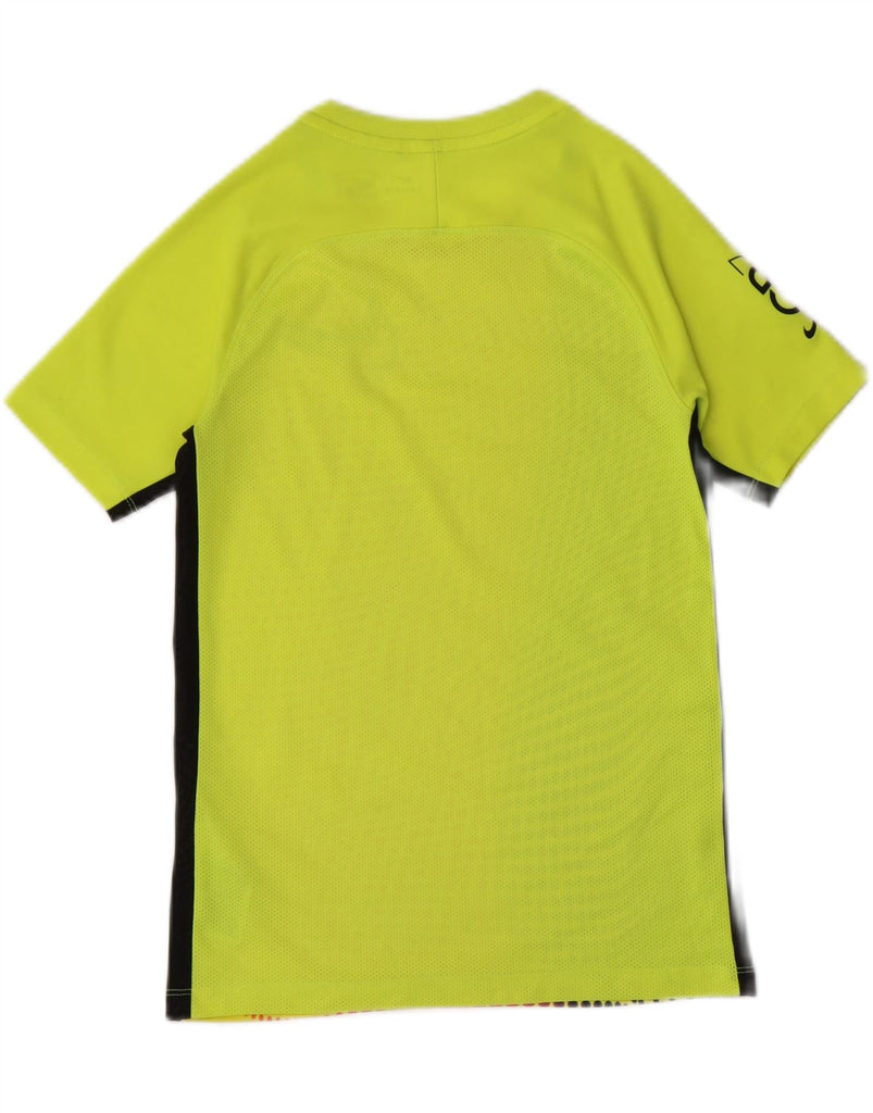 NIKE Boys Dri Fit Graphic T-Shirt Top 8-9 Years Small Yellow Spotted Vintage Nike and Second-Hand Nike from Messina Hembry 