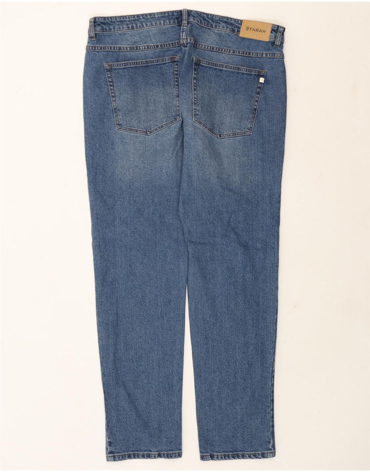 Farah Womens Slim Jeans W36 L32 Blue Cotton