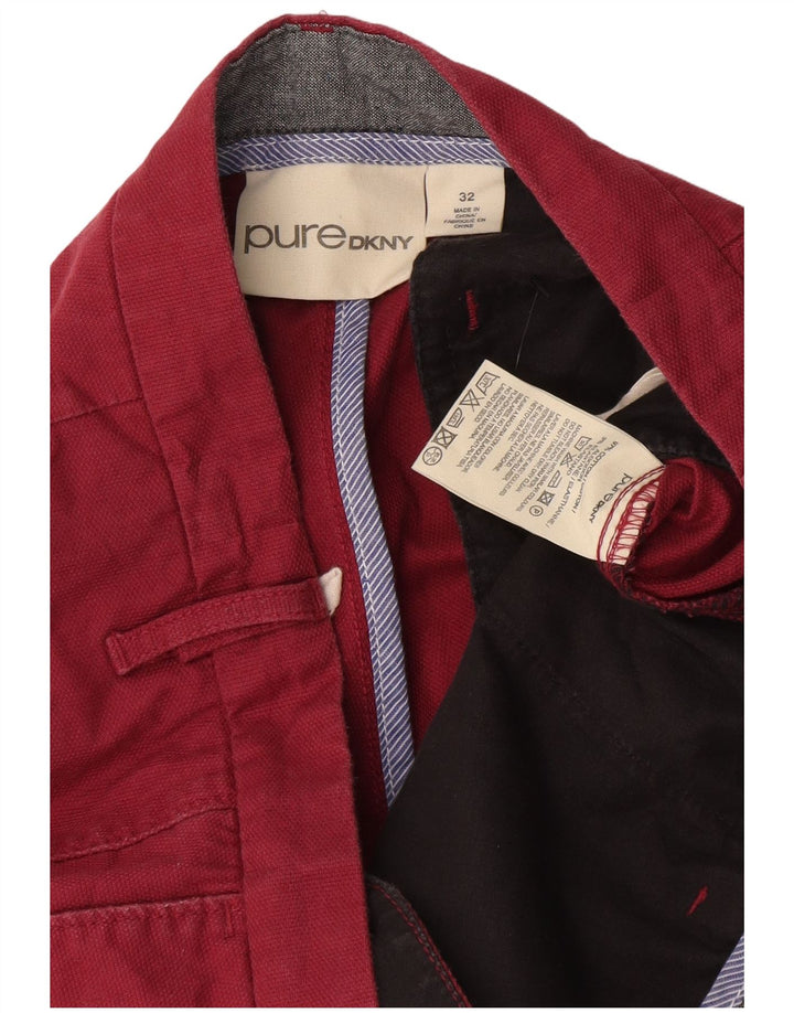 Dkny Mens Cargo Shorts W32 Medium Red Cotton