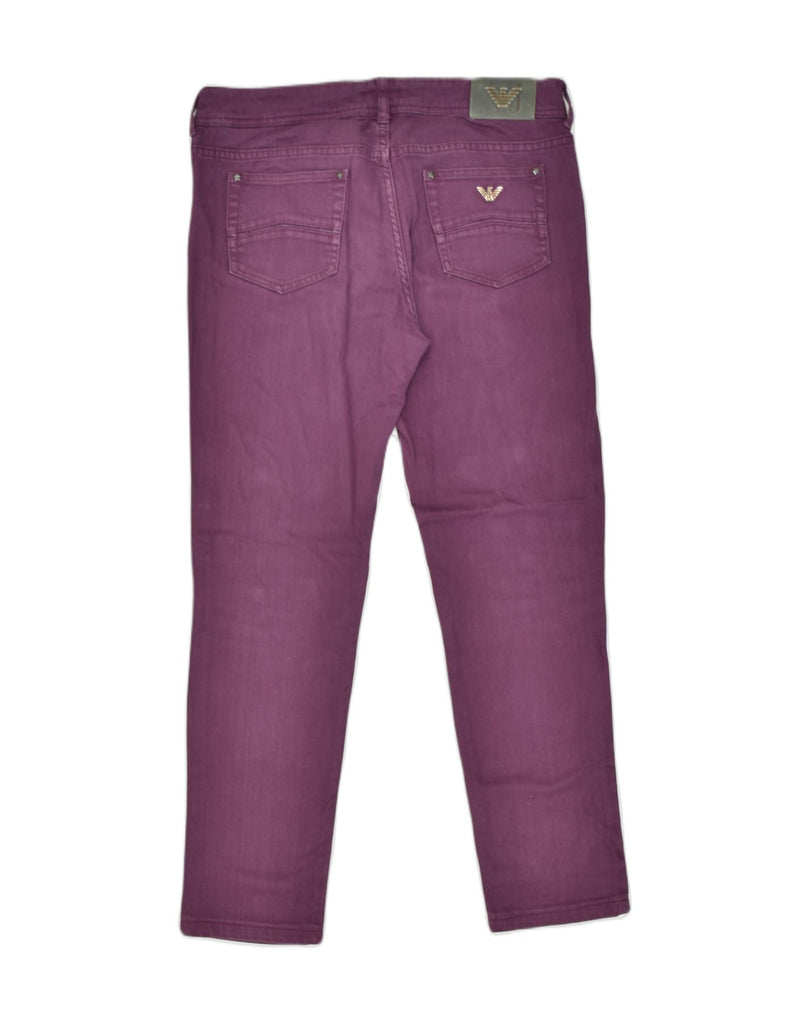 ARMANI Womens Slim Jeans W30 L28 Maroon Cotton | Vintage | Thrift | Second-Hand | Used Clothing | Messina Hembry 