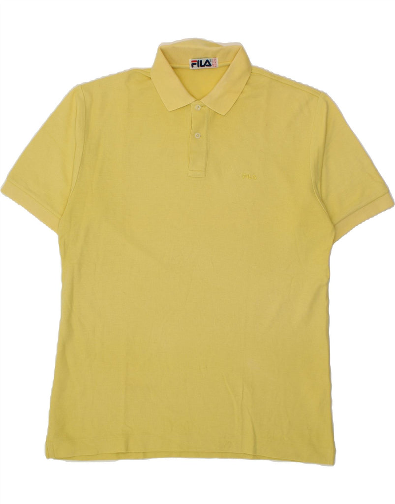 FILA Mens Polo Shirt IT  52 Large Yellow Cotton Vintage Fila and Second-Hand Fila from Messina Hembry 